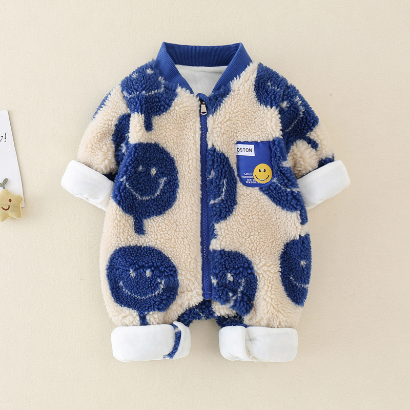 Baby Smiley Thermal Fuzzy Romper