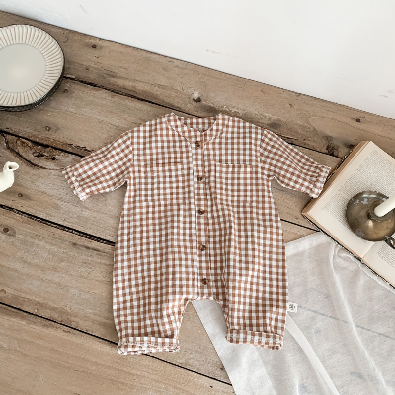 Baby Soft Checkered Jumpsuit