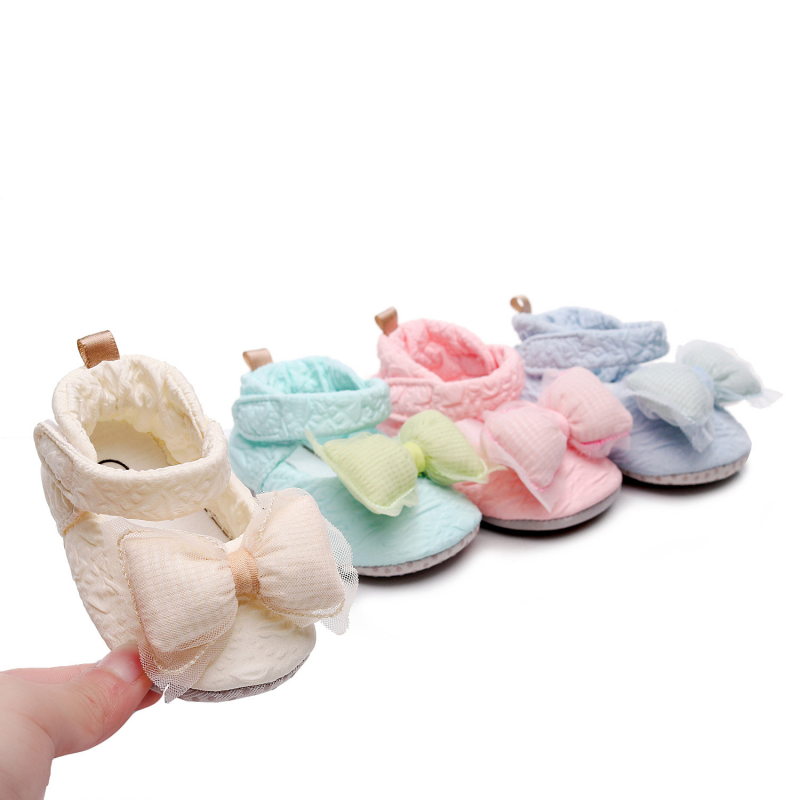 Embossed Bow Princess Soft Shoes