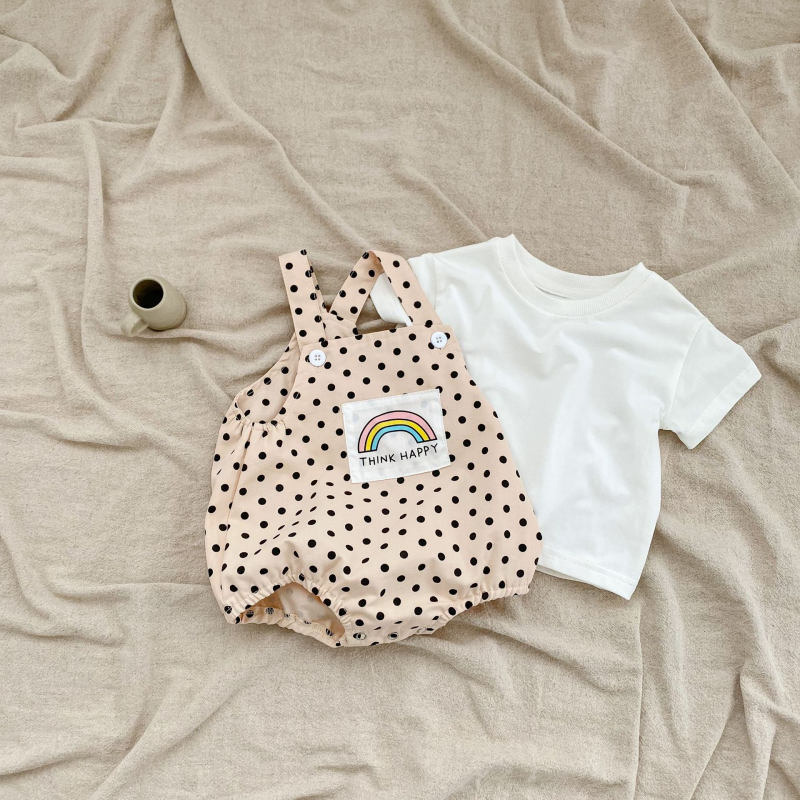 Baby Summer Rainbow Shortalls