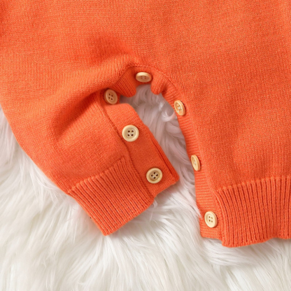 Holloween Pumpkin Knit Jumpsuit