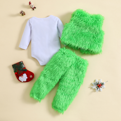 3-piece Baby Love Embroidered Christmas Set