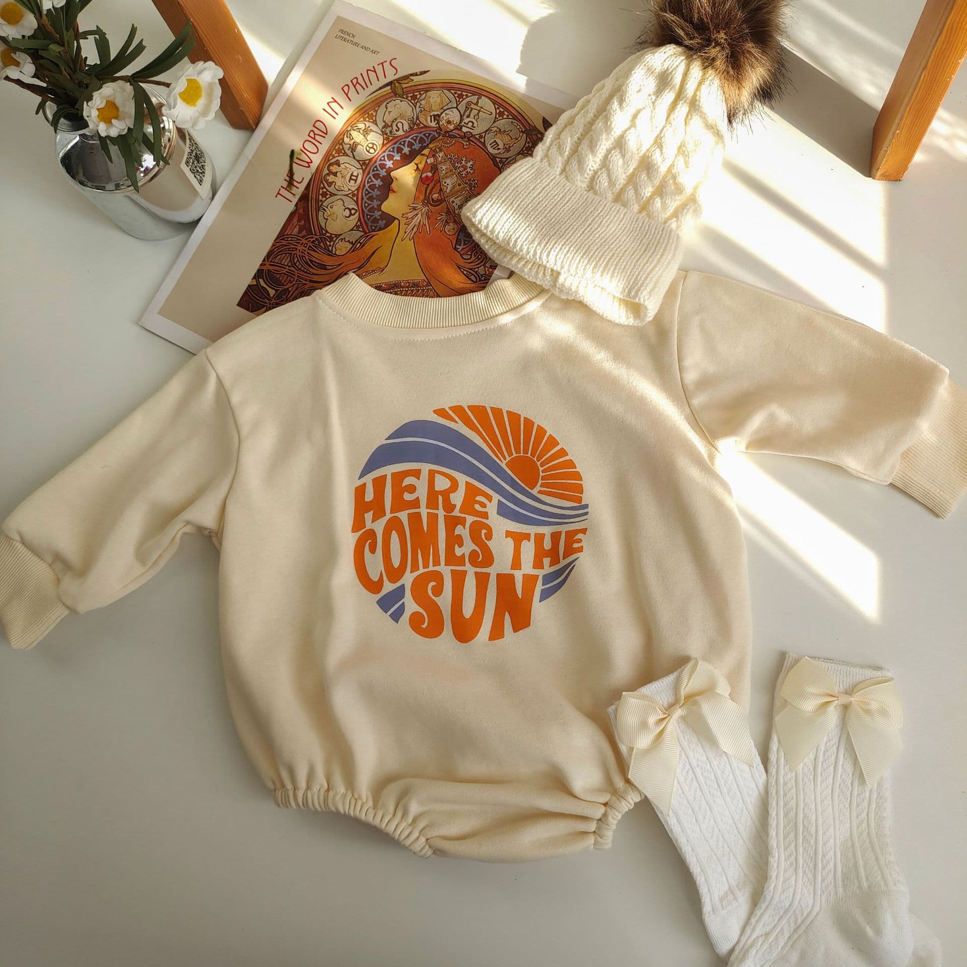 Baby Newborn Here Comes The Sun Romper