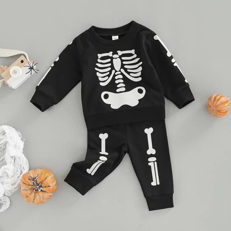 Newborn Baby Halloween Skull Set