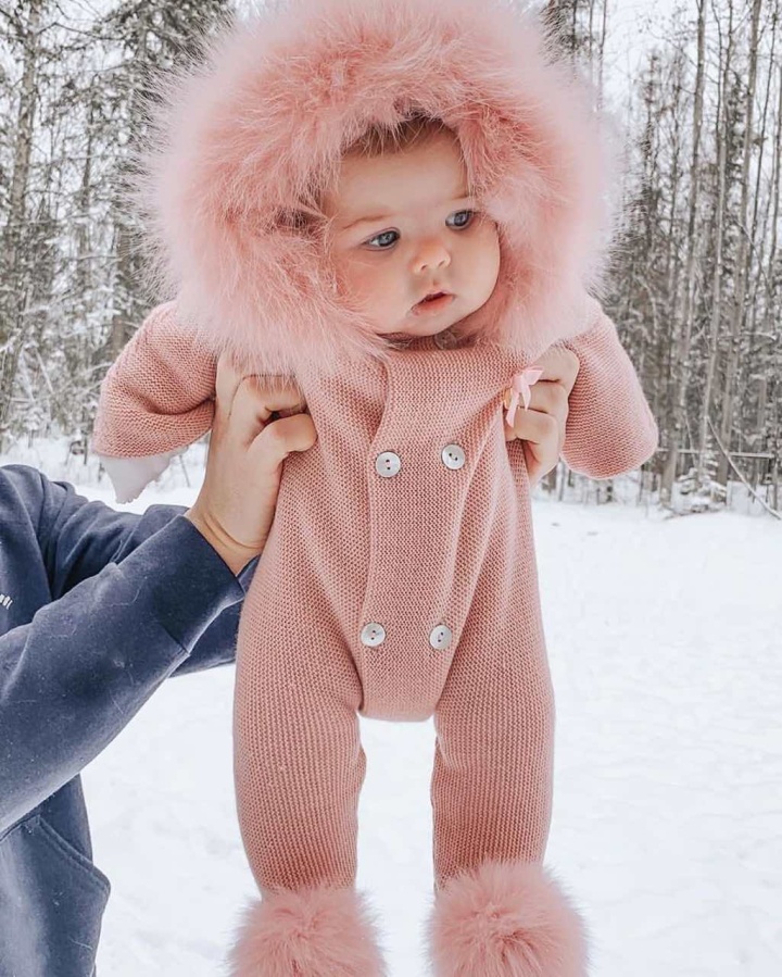 Baby Pink Sweater Coatvisikids