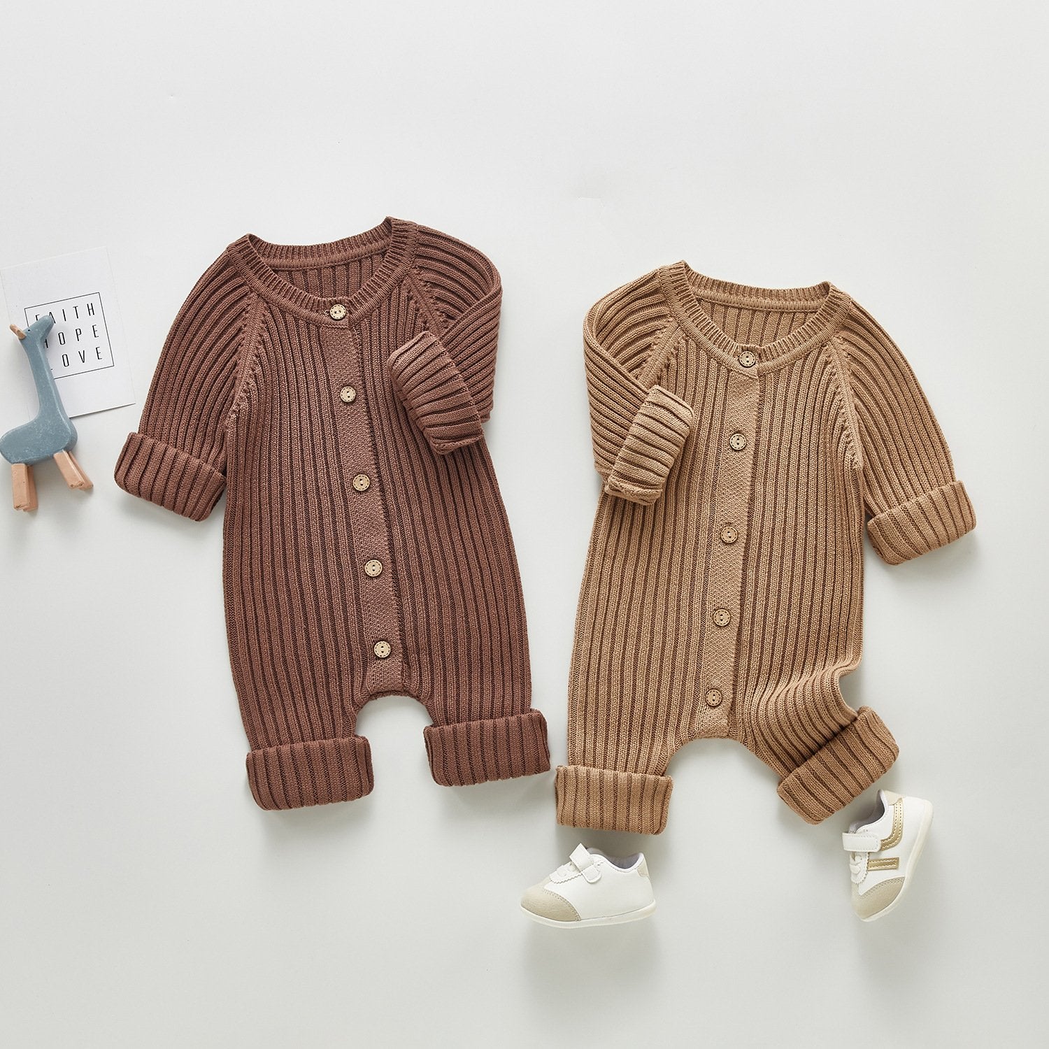 Babygirl Hand-knit Sweater Romper-visikids