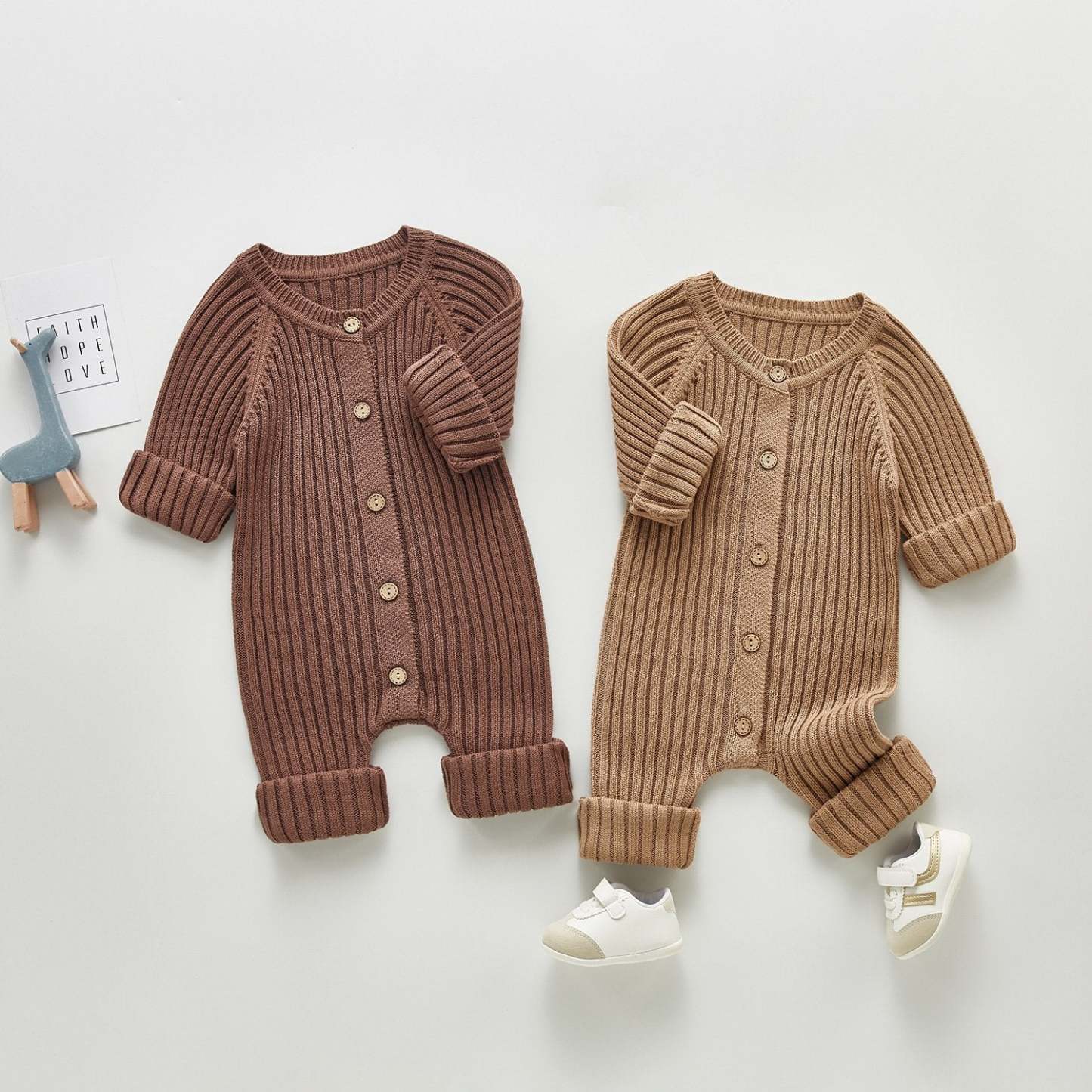 Babygirl Hand-knit Sweater Romper-visikids