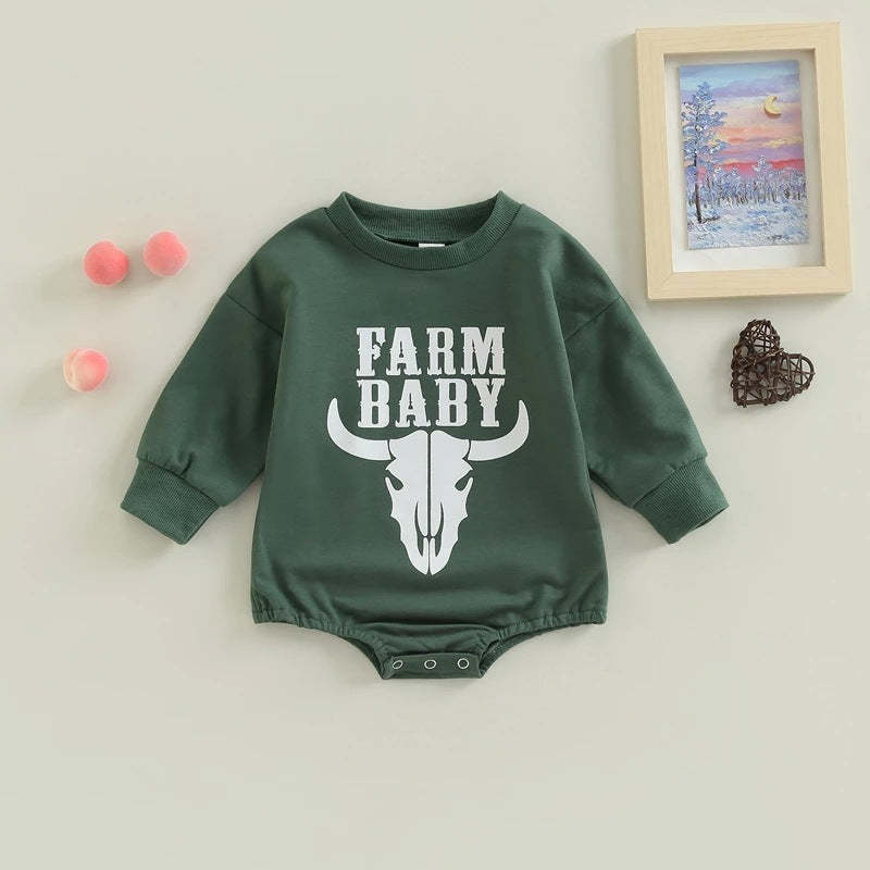 Baby Print Cow Romper