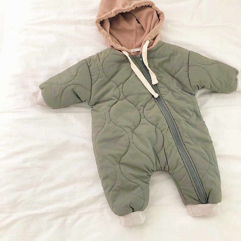 Baby Winter Thick Hooded Romper-visikids