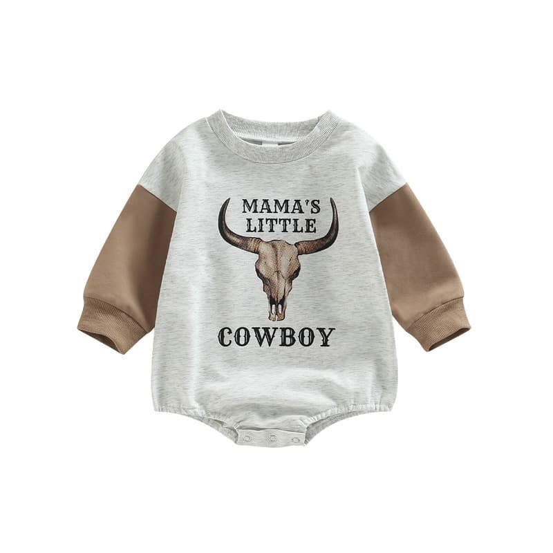 Baby Cowboy Color Block Romper