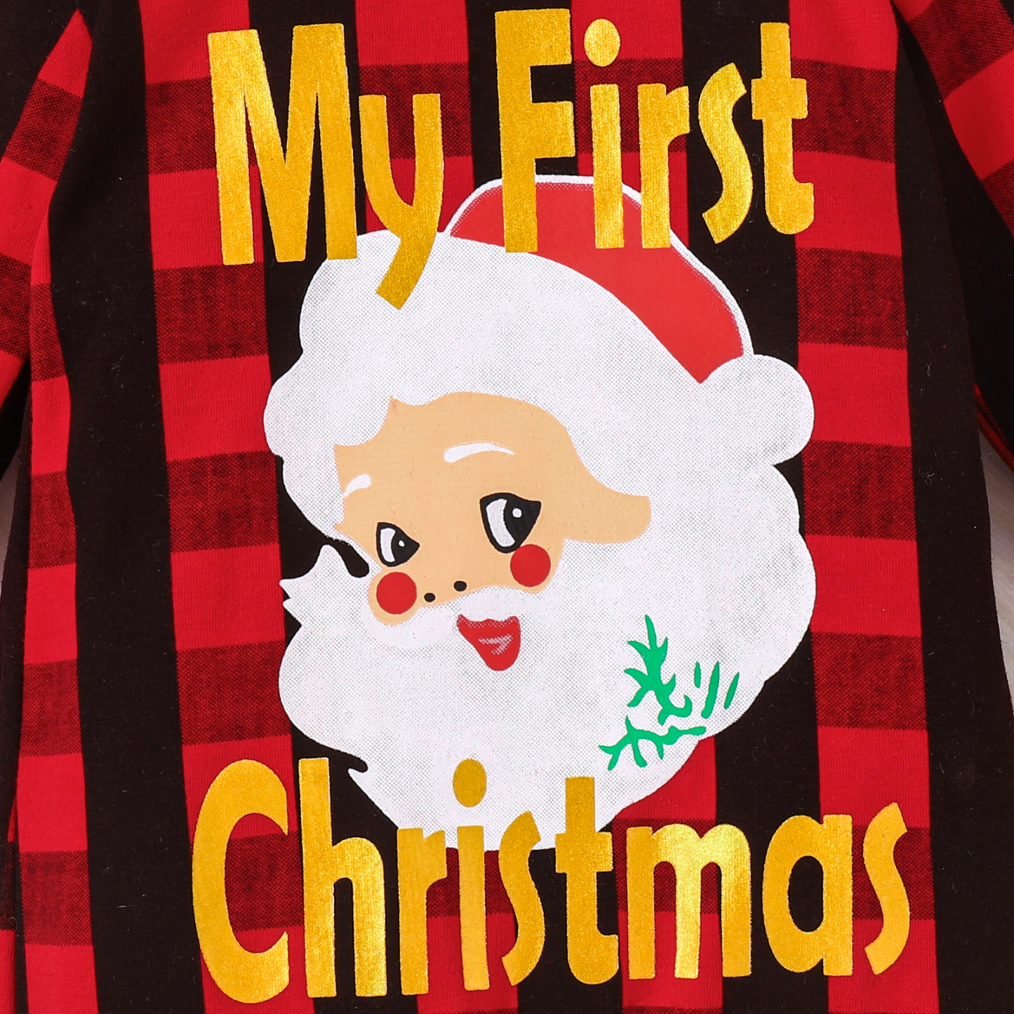 Baby My First Christmas Jumpsuit With Hat