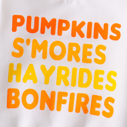 Toddler Pumpkins S'mores Hayrides Bonfires Set