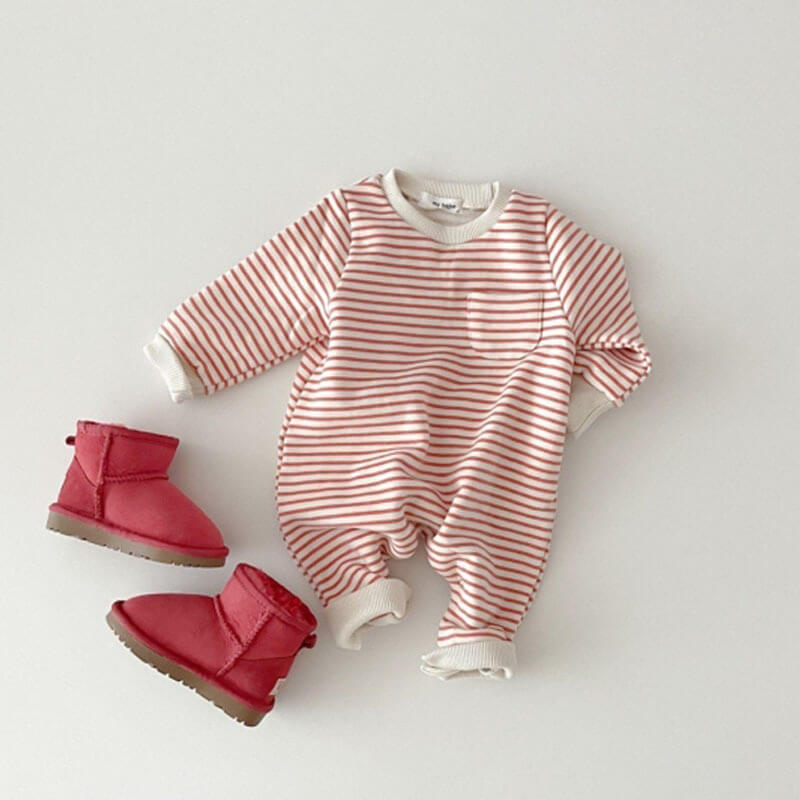 Baby Stripe With Pocket Jumpsuit