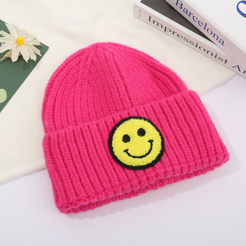 Baby Smiley Embroidery Beanie