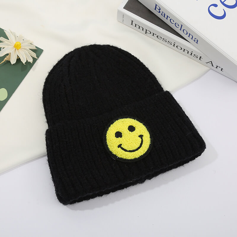 Baby Smiley Embroidery Beanie