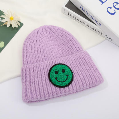 Baby Smiley Embroidery Beanie