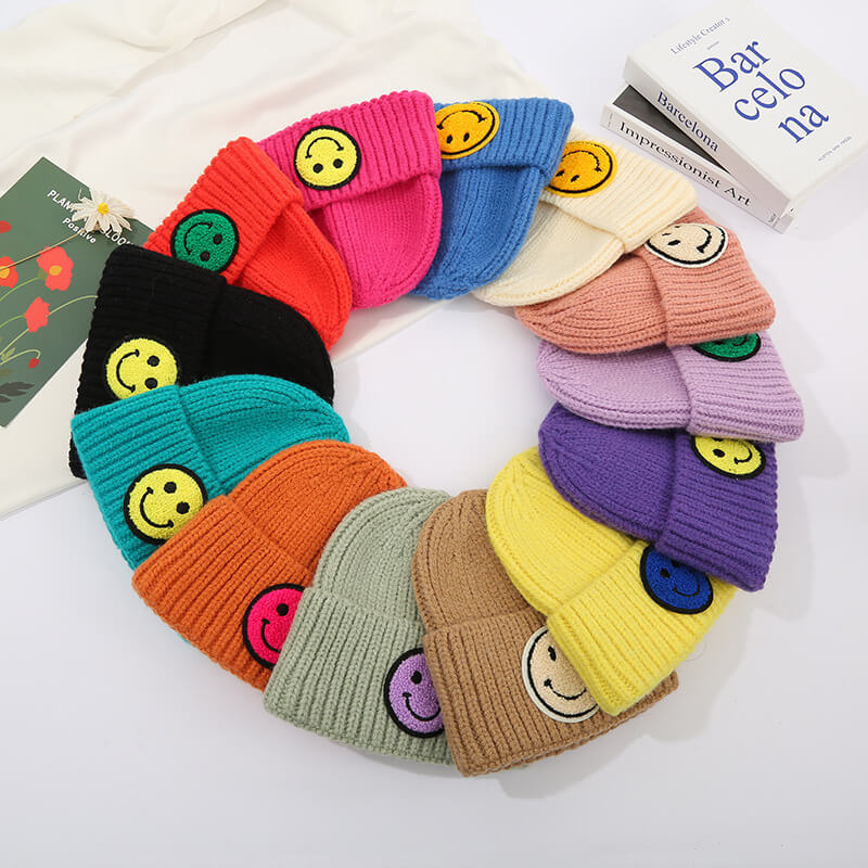 Baby Smiley Embroidery Beanie