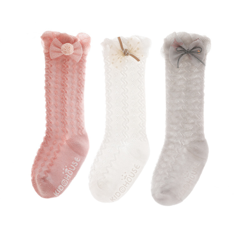 3PCS Baby Girl Summer Thin Mesh Socks 