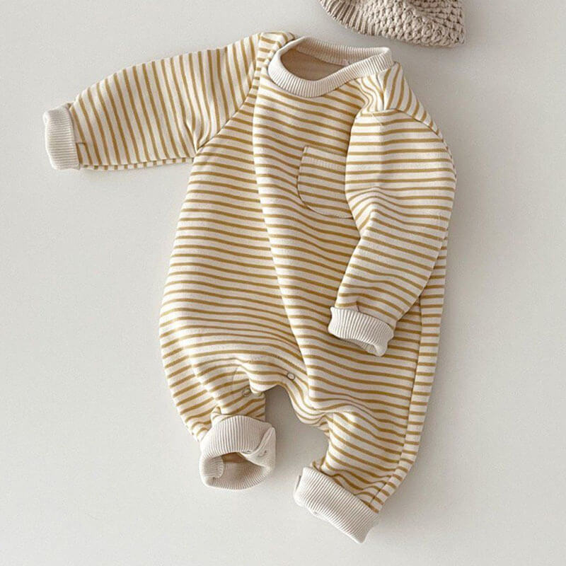 Baby Stripe With Pocket Jumpsuit