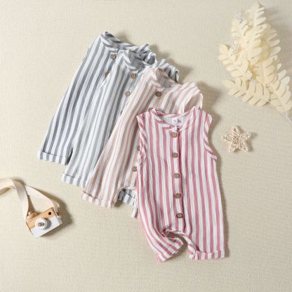 Baby Stripe Casual Jumpsuit