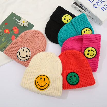 Baby Smiley Embroidery Beanie