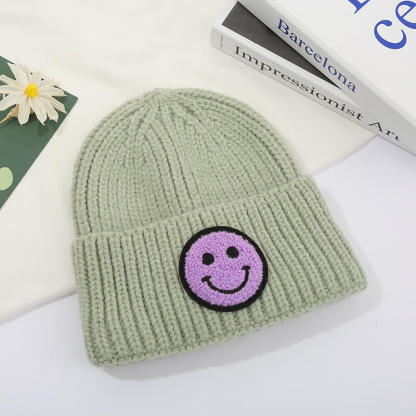 Baby Smiley Embroidery Beanie