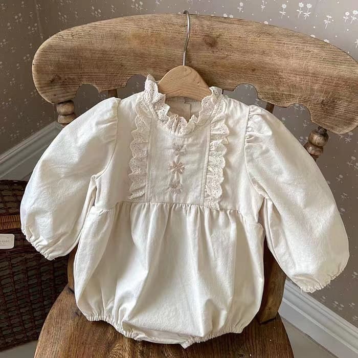 Baby Lace Embroidered Romper