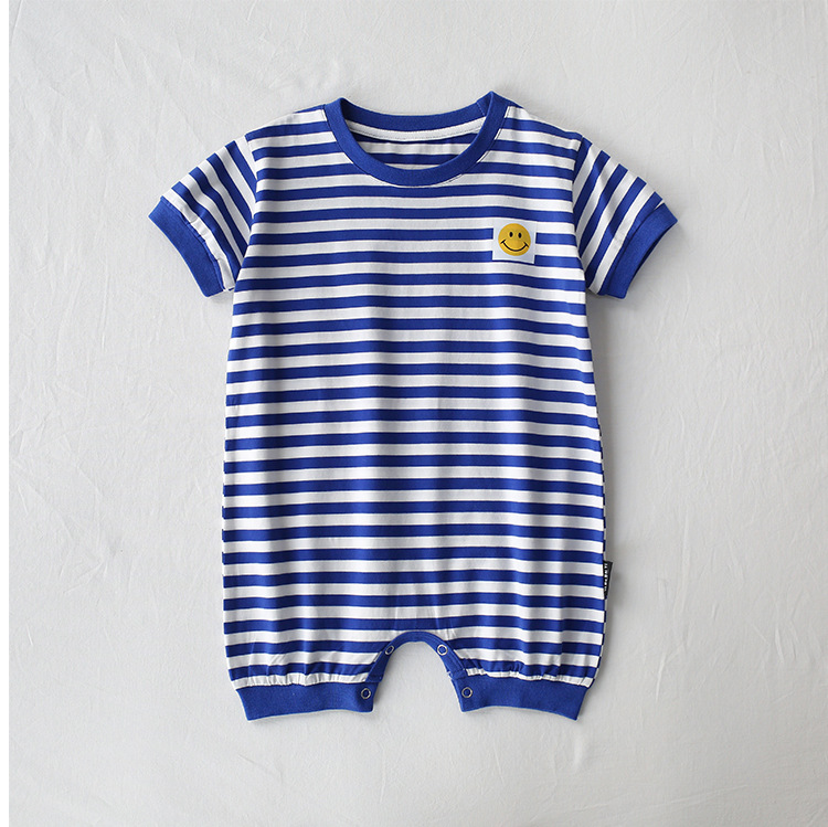 Summer Striped Navy Smiley Family Outfits