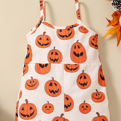 Toddler Halloween Pumpkin Jumpsuit