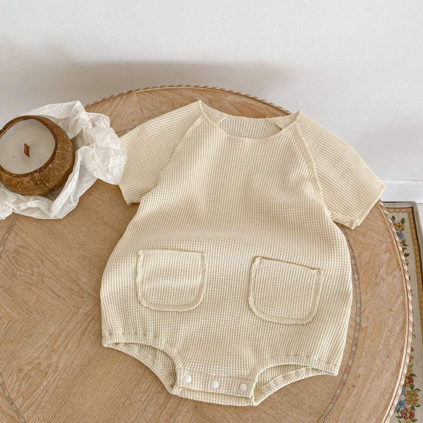 Baby Solid With Pocket Romper