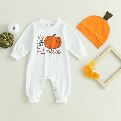 Baby My 1st Halloween Jumpsuit With Hat