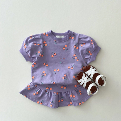 Baby Cherry Skirt Suit