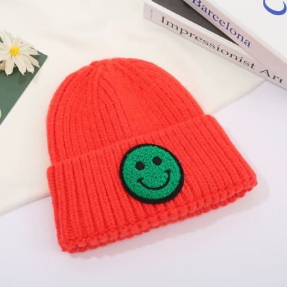 Baby Smiley Embroidery Beanie