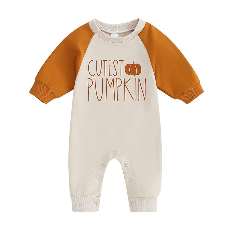 Baby Halloween Pumpkin Jumpsuit-visikids