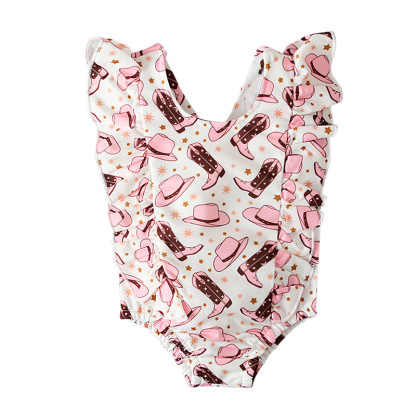 Toddler Cowgirl Reffles Swimsuit