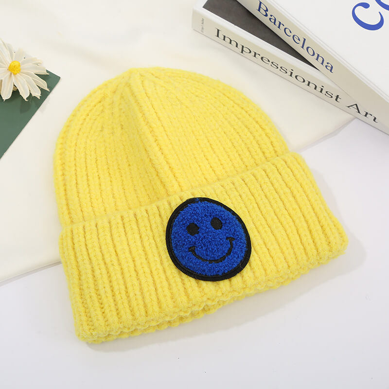 Baby Smiley Embroidery Beanie