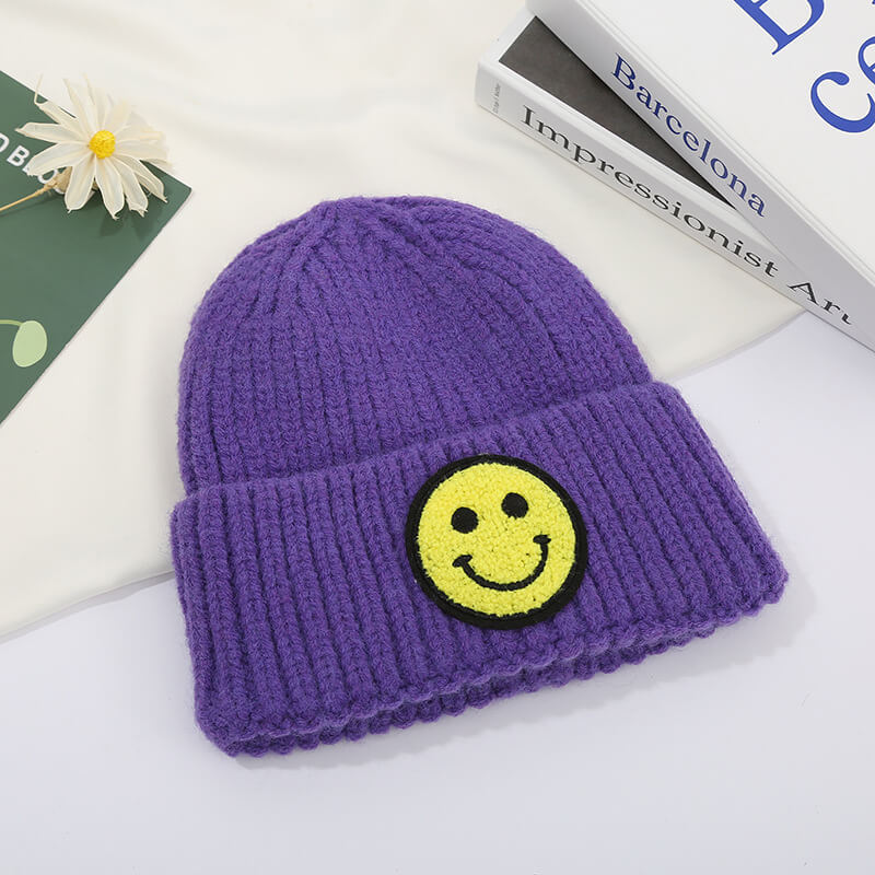 Baby Smiley Embroidery Beanie