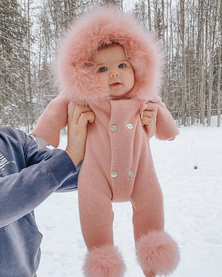 Baby Pink Sweater Coatvisikids