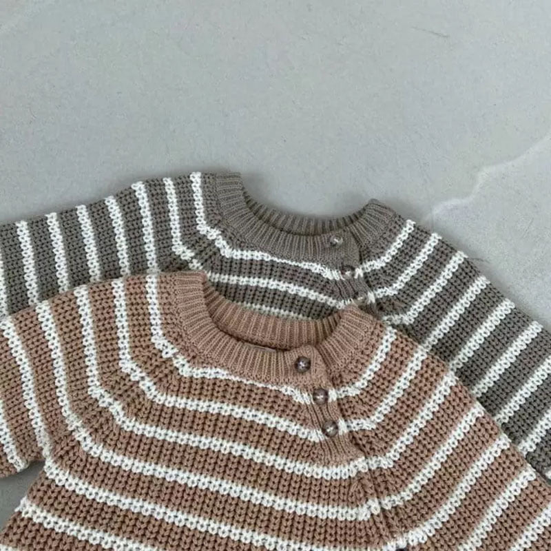Stripe Knitted Sweater Romper