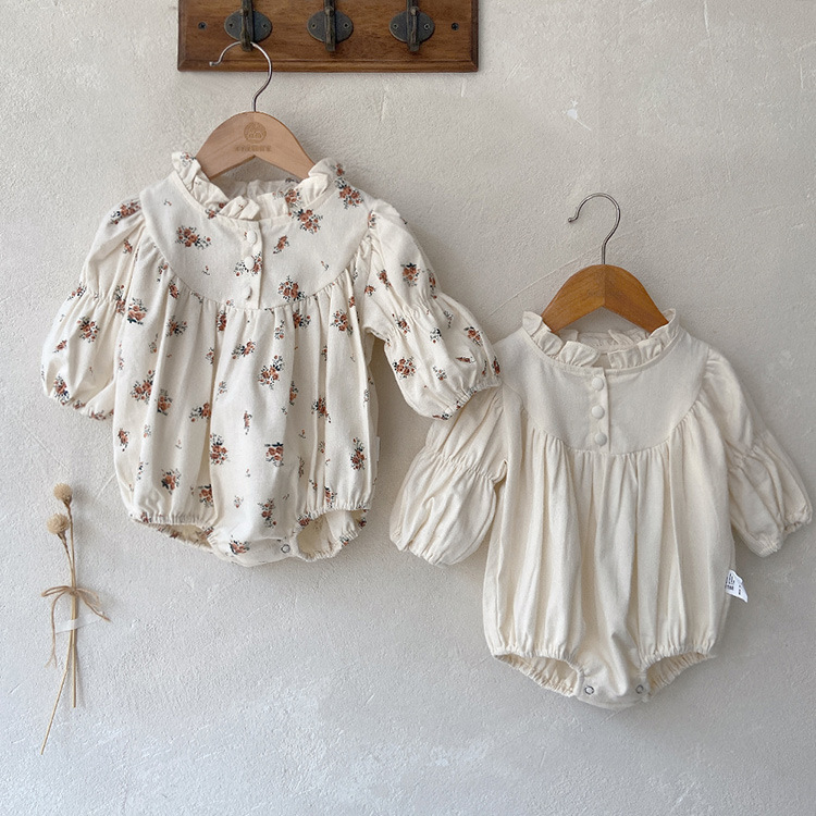 Baby Girl Cotton Linen Romper