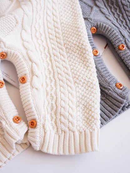 Baby Cotton Knit Romper-visikids