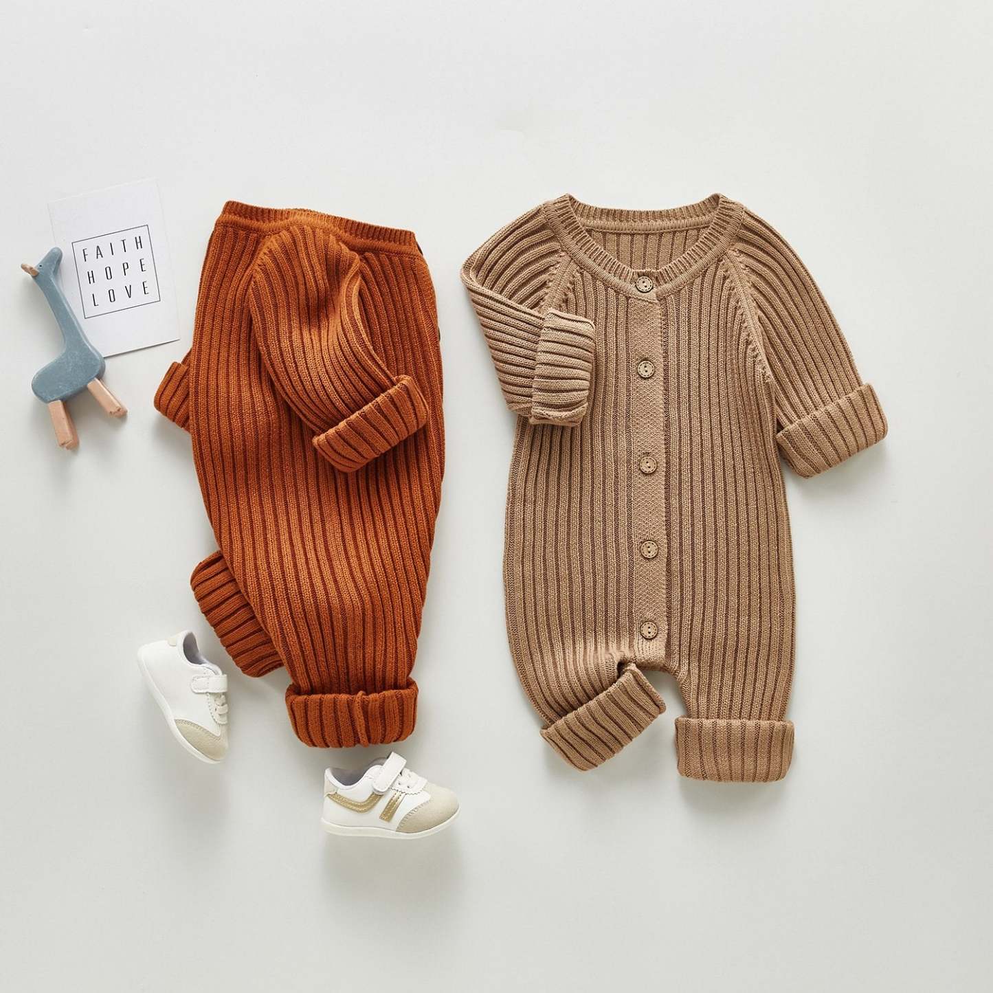 Babygirl Hand-knit Sweater Romper-visikids