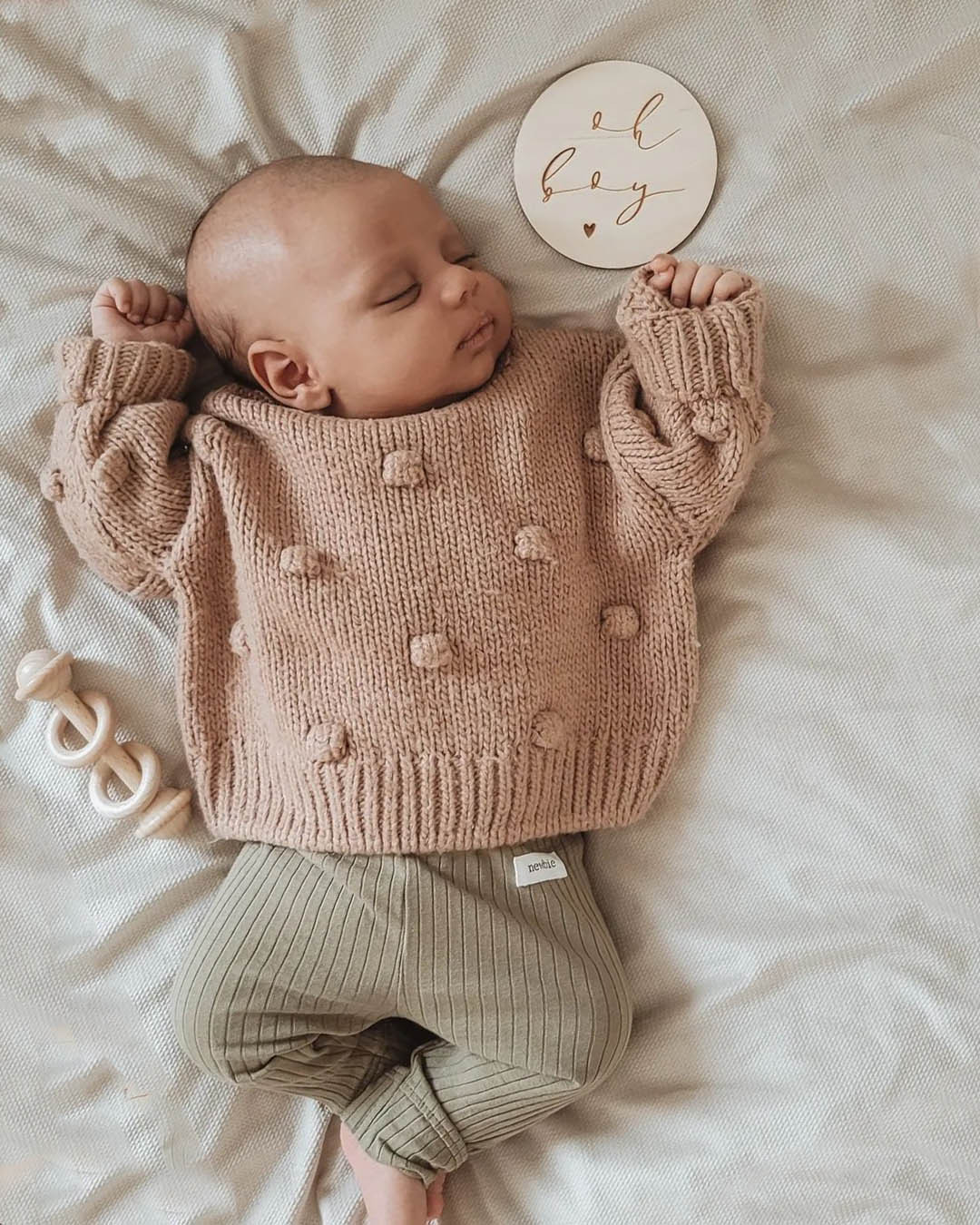 Baby Knit Ball Sweater