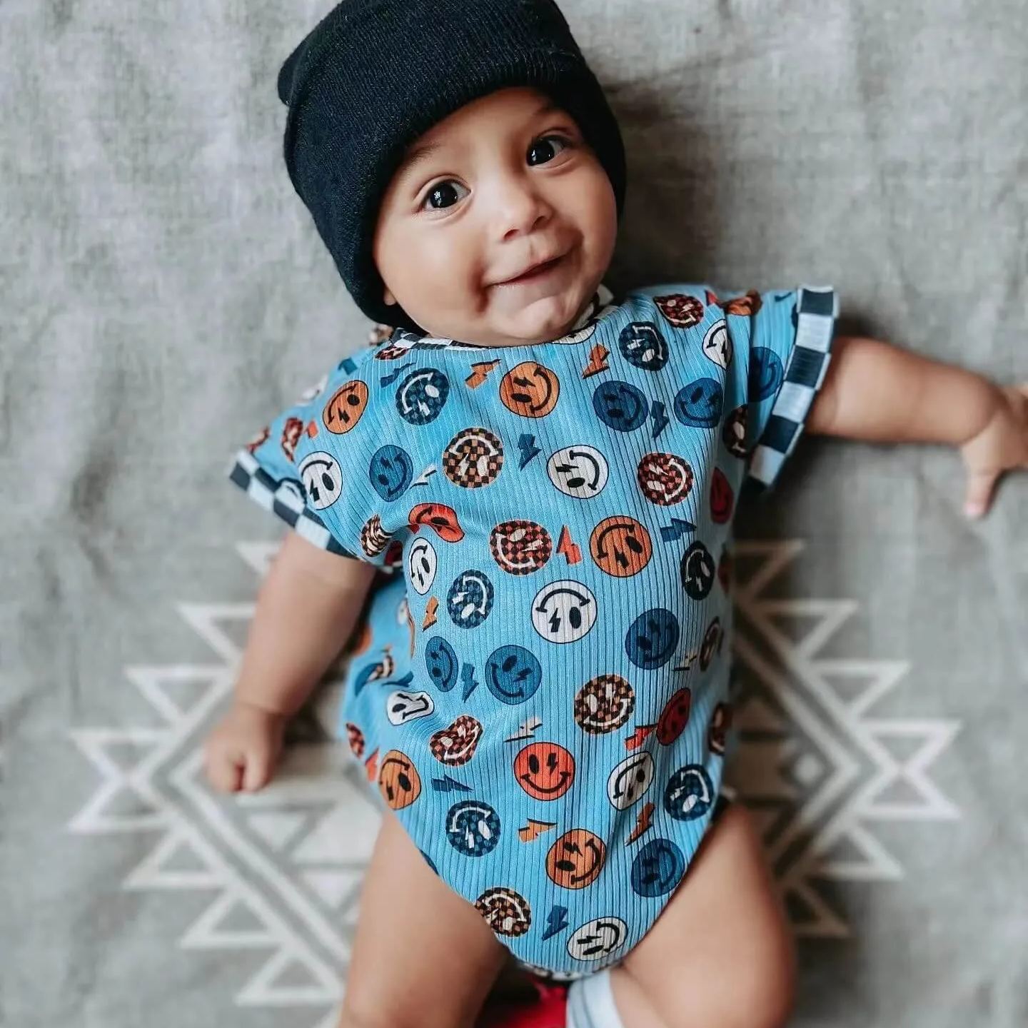 Baby Boy Smiley Romper