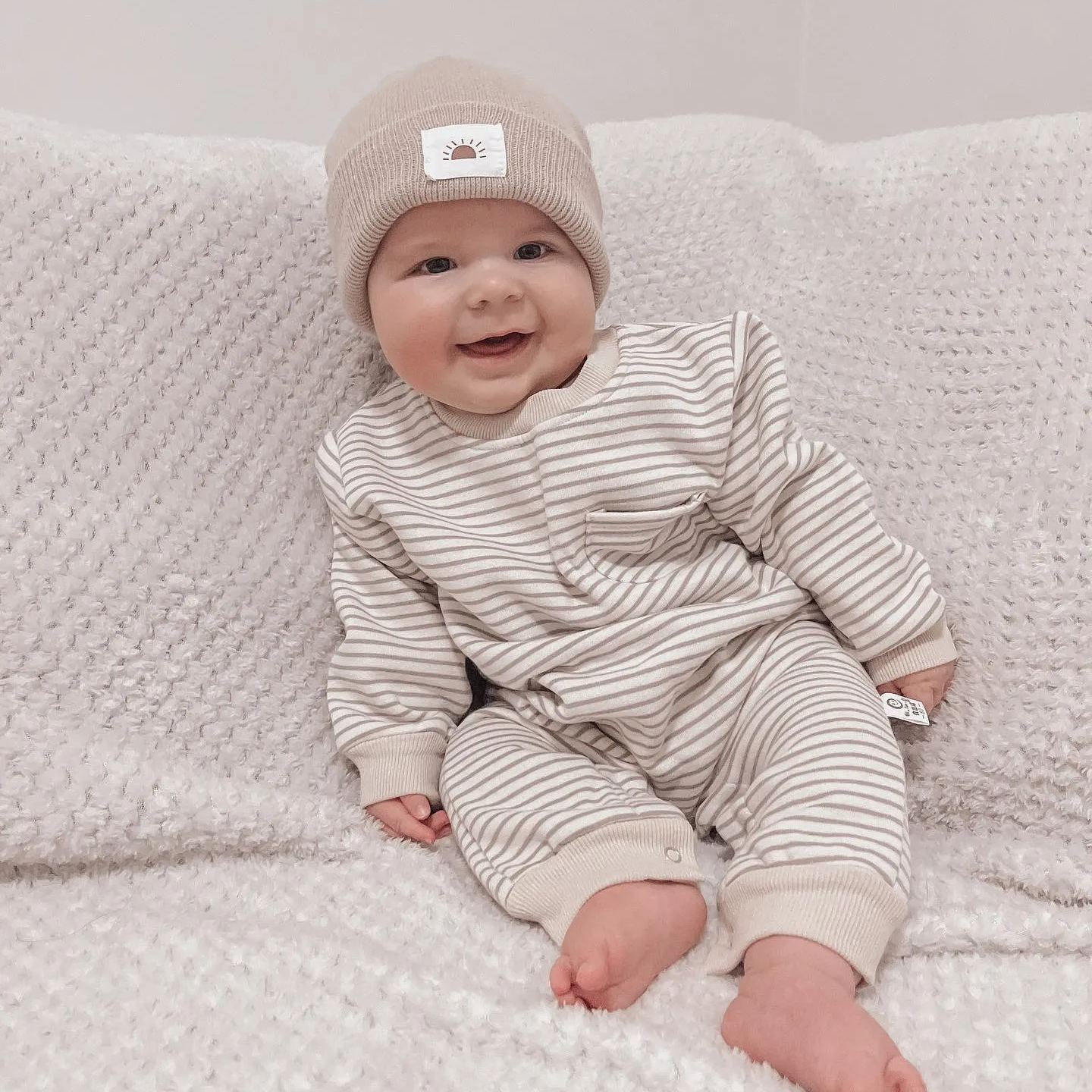 Baby Stripe With Pocket Jumpsuit