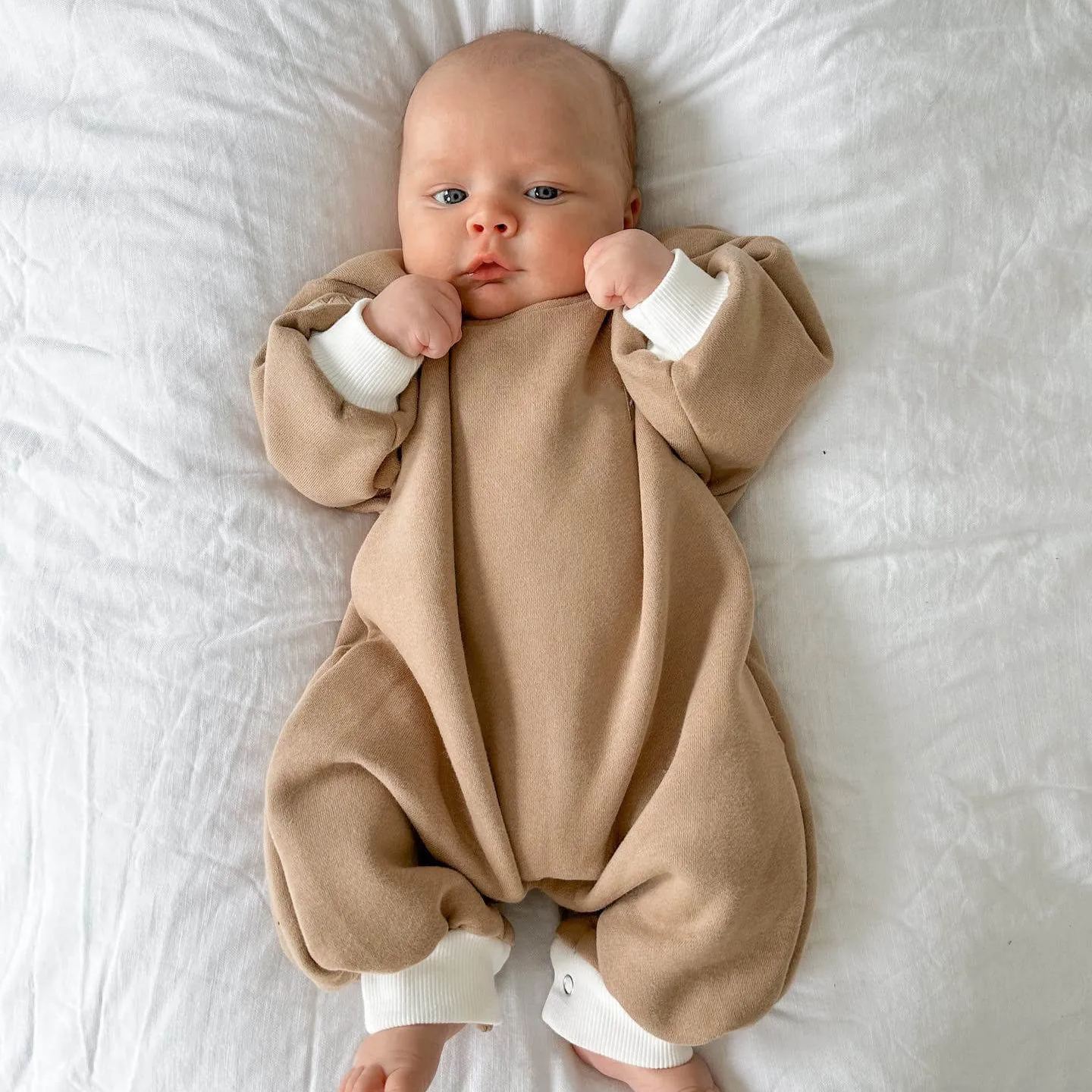 Baby Neutral Solid Jumpsuit
