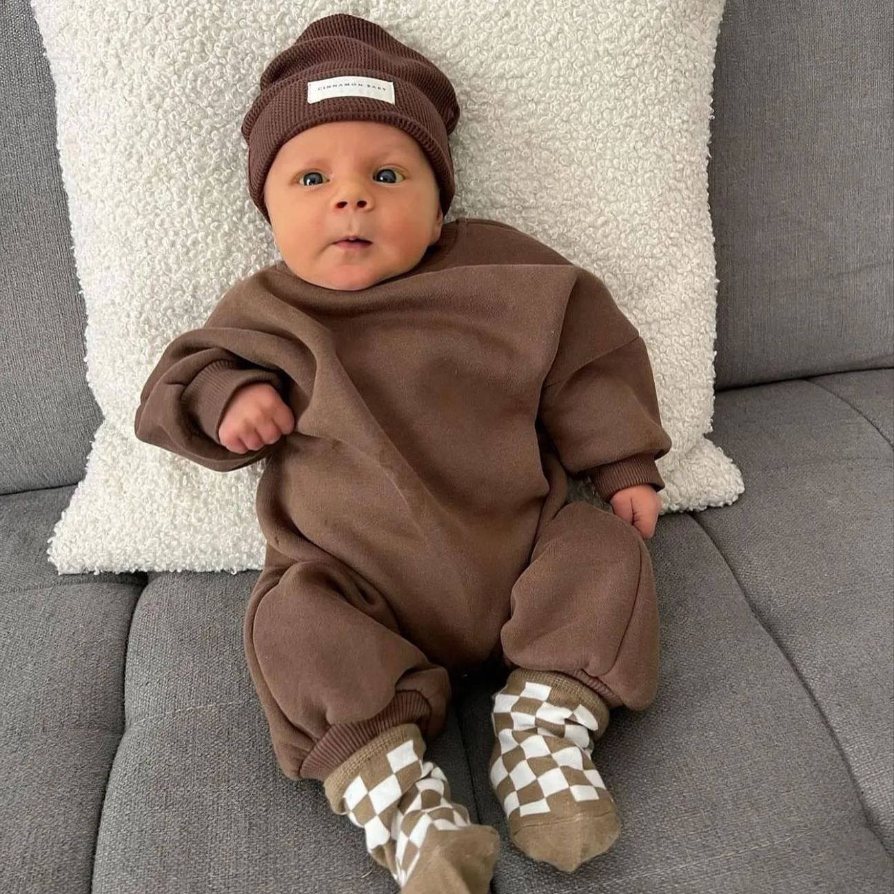 Baby Neutral Solid Jumpsuit