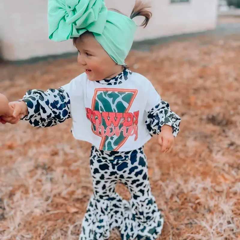 2 piece Baby Cowboy Print Set.