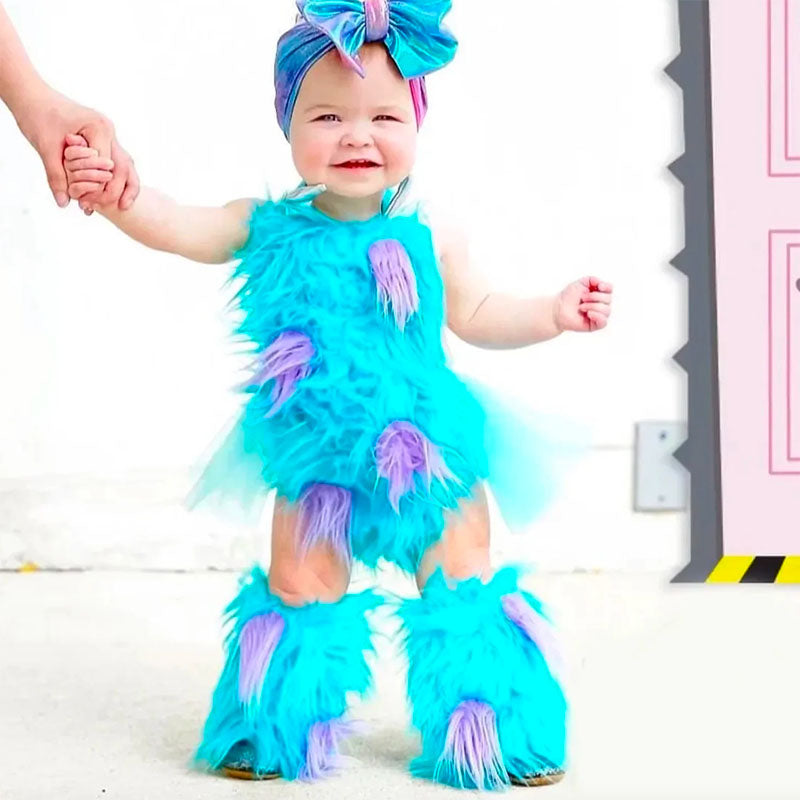 Baby Sully Monster Romper+ Leg Warmers.