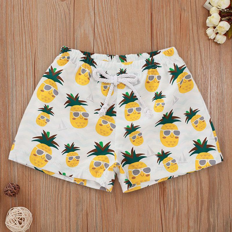 Baby Pineapple Glasses Printed Beach Pants.